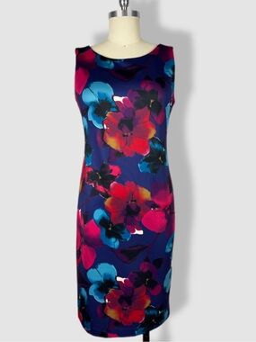 Ronni Nicole Jewel-Tone Floral Sheath Dress